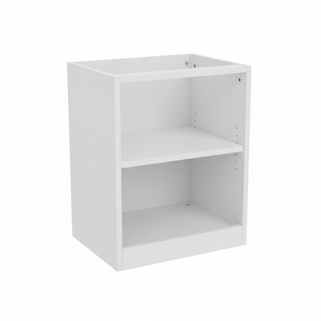 White base unit carcass 300mm no door, 18mm panels