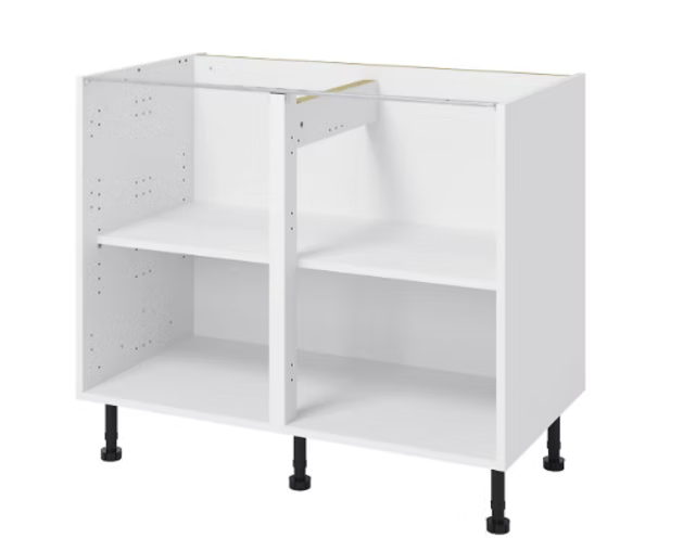 White Base Unit Carcass 1000mm