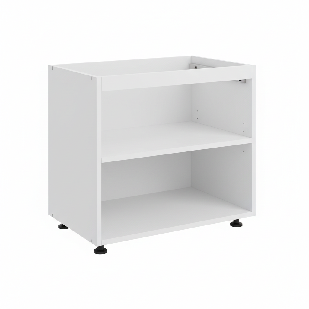 White base unit carcass 400mm no door, 18mm panels